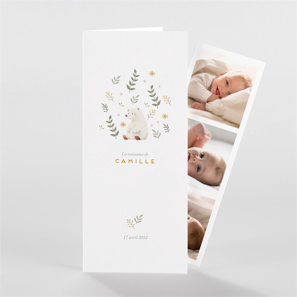 Faire-part naissance Le nounours photomaton réf.N981232