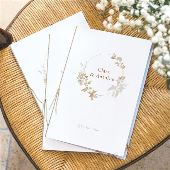 Livret de messe mariage Délicatesse végétale réf.N491451