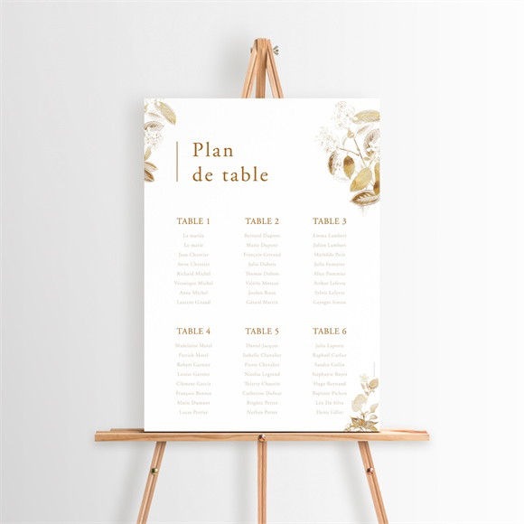 Plan de table mariage Délicatesse végétale réf.N260303