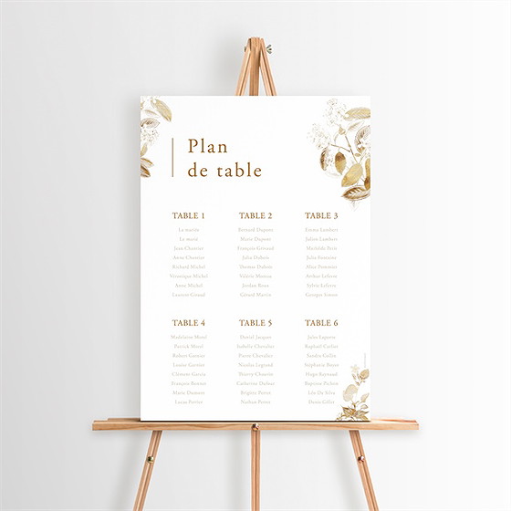 Plan de table mariage délicatesse végétale
