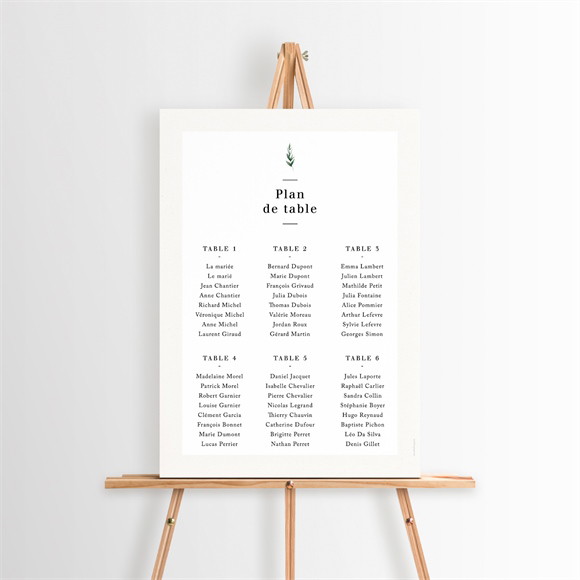 Plan de table mariage Emeraude réf.N260304