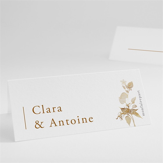 Marque-place mariage délicatesse végétale