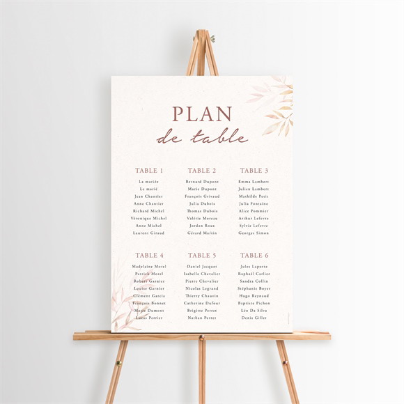 Plan de table mariage Poésie Boheme réf.N260306