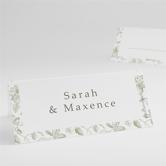 Marque-place mariage fleuri