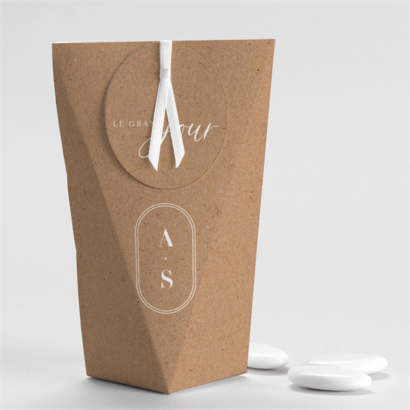 Boîte de dragées mariage Notre Absolu étui réf.N520380