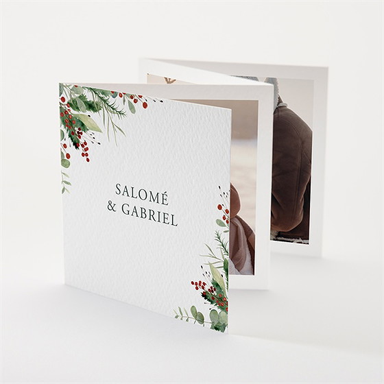 Faire-part mariage thème noël à gratter