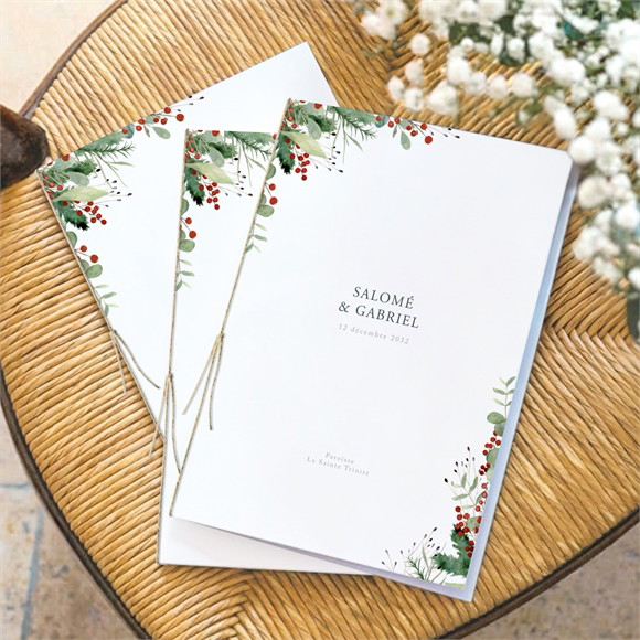 Livret de messe mariage Thème Noël réf.N491547