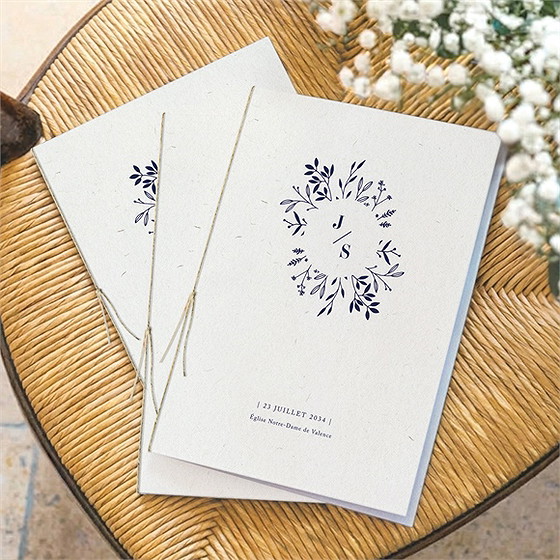 Livret de messe mariage notre idylle