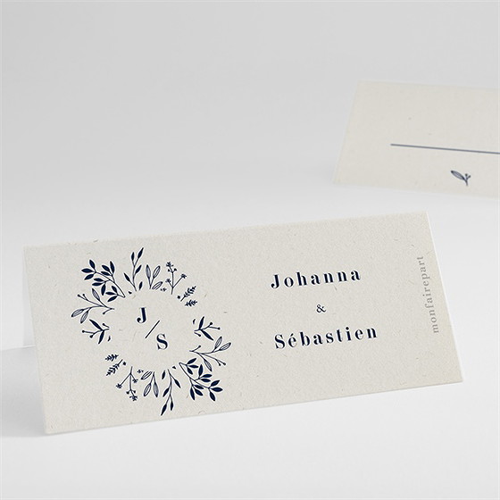 Marque-place mariage notre idylle