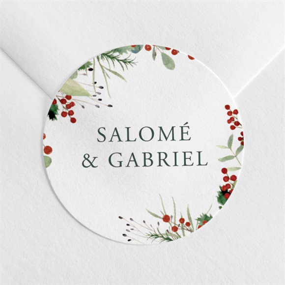 Sticker mariage Thème Noël réf.N3602106