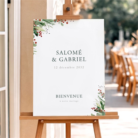 Panneau bienvenue Thème Noël réf.N260312