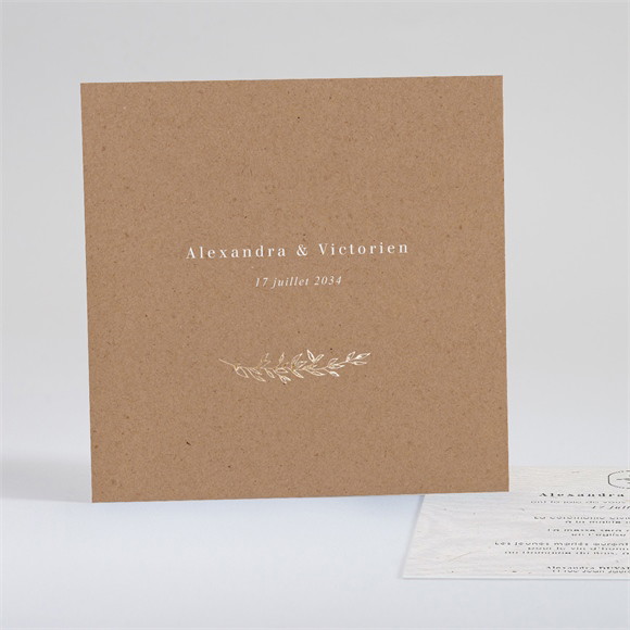 Faire-part mariage Capsule Champetre dorure réf.N351544