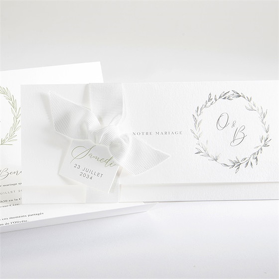 Faire-part mariage tendre elegance pochette