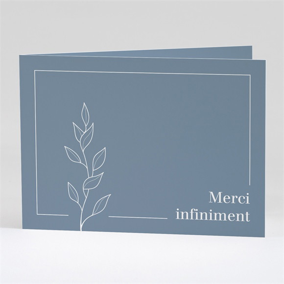 Remerciement décès Le minimaliste plié réf.N42154