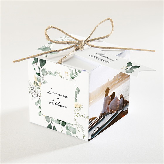 Boîte de dragées mariage pastel