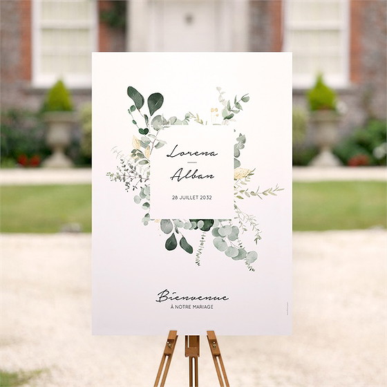 Panneau bienvenue pastel