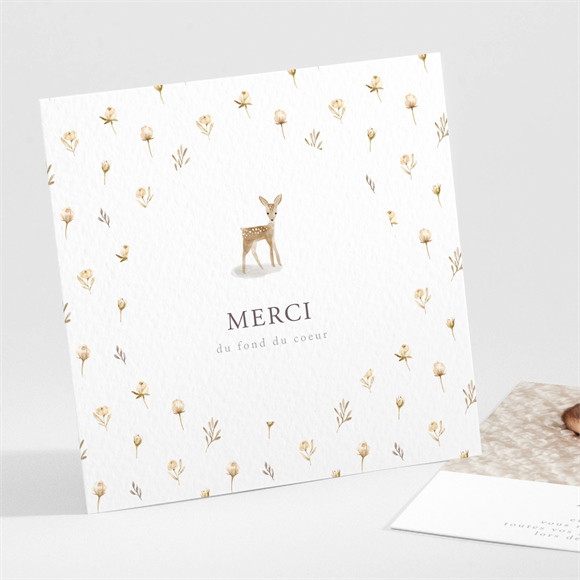 Remerciement naissance Biche réf.N301574