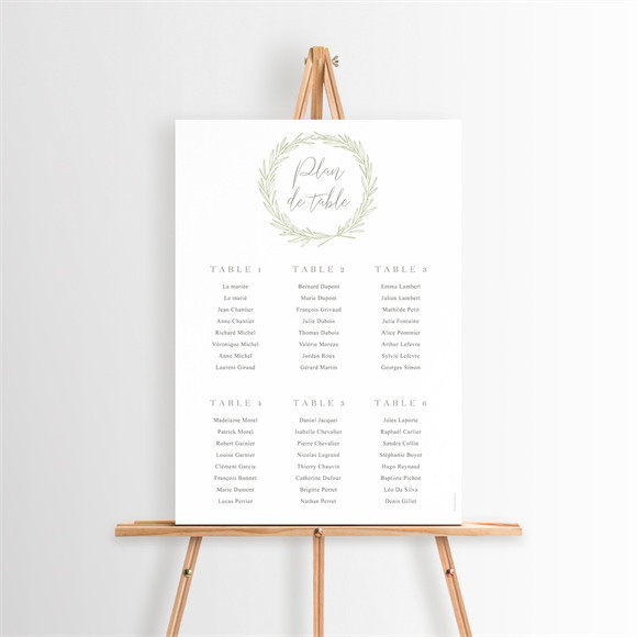 Plan de table mariage Tendre Elegance réf.N260320