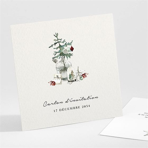 Carton d'invitation mariage en hiver