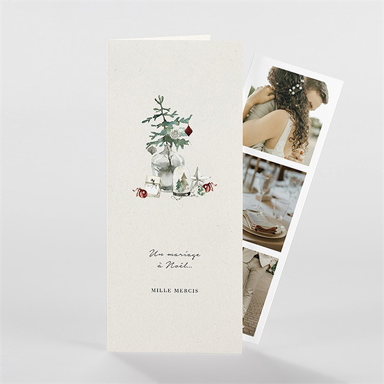 Remerciement mariage en hiver