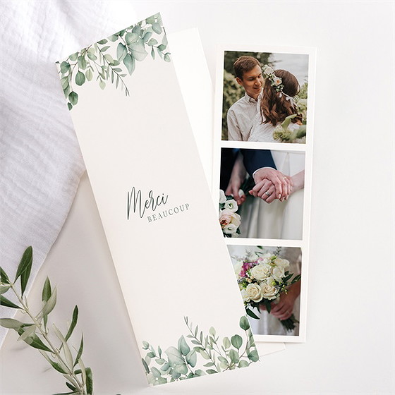 Remerciement mariage lyrisme photomaton