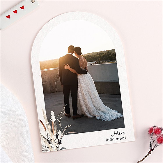 Remerciement mariage pampa arche