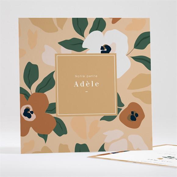 Faire-part naissance Fleurs vintage réf.N351554