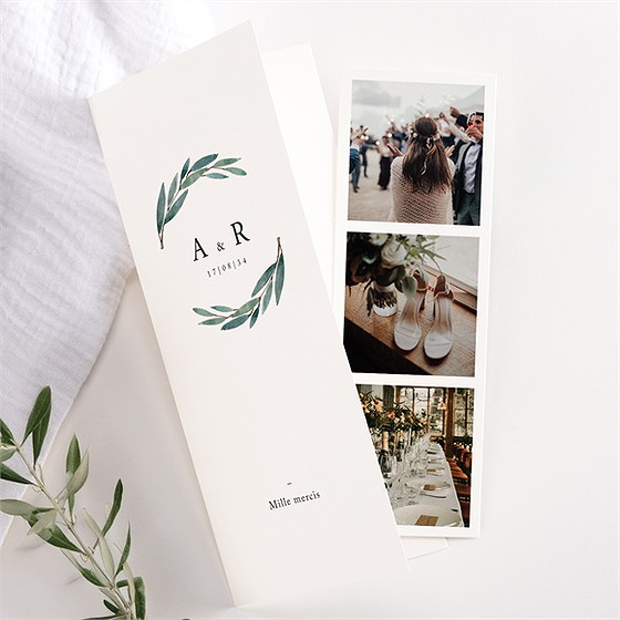 Remerciement mariage notre chemin photomaton