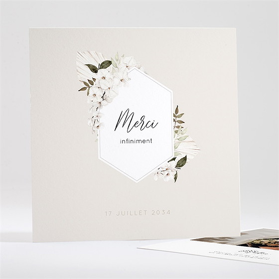 Remerciement mariage orchidées carré