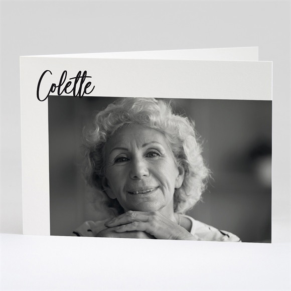 Remerciement décès A tout jamais plié réf.N42155