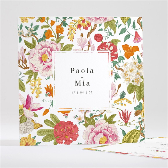 Faire-part naissance Coloré jumeaux réf.N351557