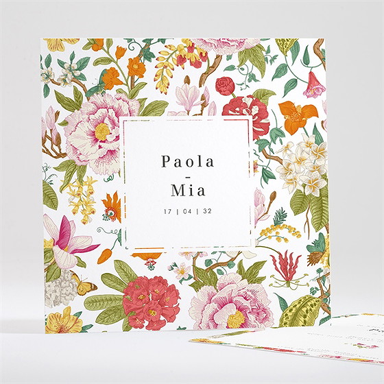 Faire-part naissance coloré jumeaux