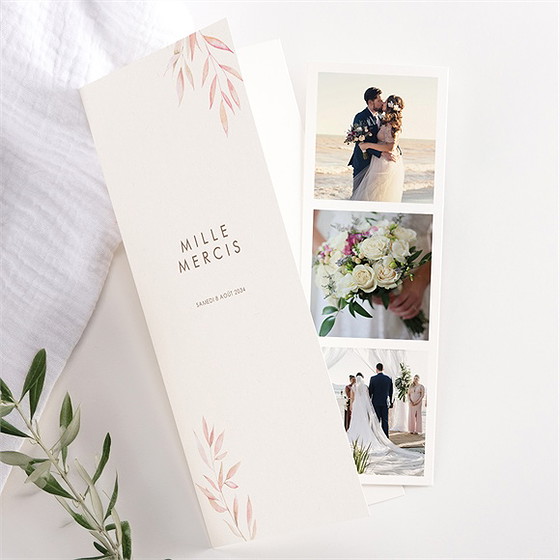 Remerciement mariage notre lien photomaton