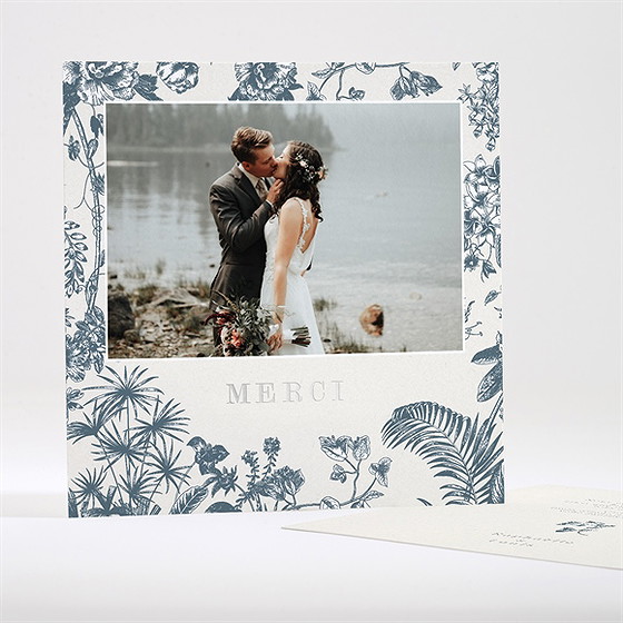 Remerciement mariage tropiques dorure