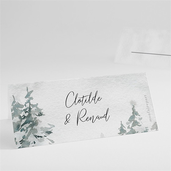 Marque-place mariage montagnes