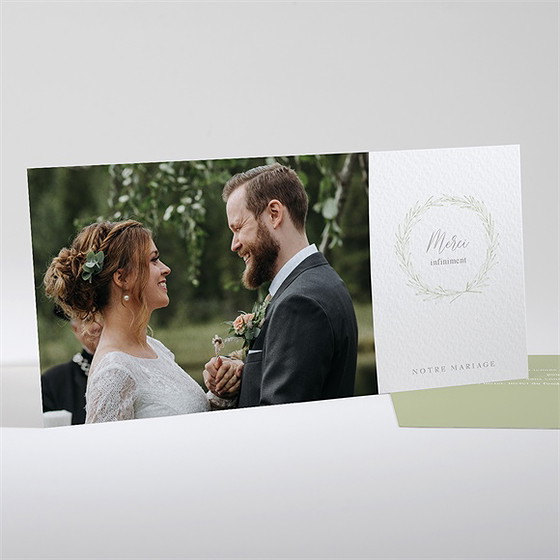 Remerciement mariage tendre elegance paysage