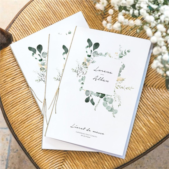 Livret de messe mariage Pastel réf.N491556
