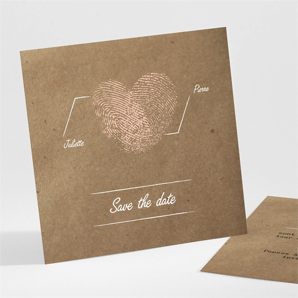 Save the Date mariage Nos empreintes réf.N301581