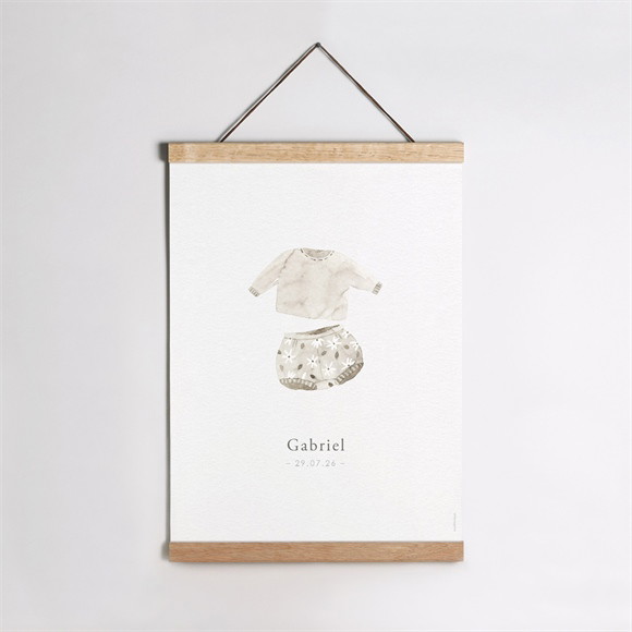 Affiche naissance Bébé garçon réf.N260350