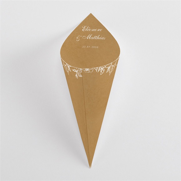 Cornet confettis mariage Belle découverte réf.N54103