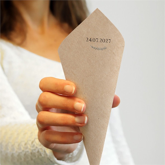 Supports Cônes Papier Kraft VORHOT 60 Pcs Cornet Confettis Mariage, Cônes Confettis Mariage Avec Cone Kraft