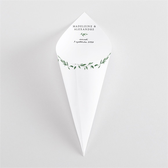 Cornet confettis mariage A l'ombre de l'olivier réf.N54116