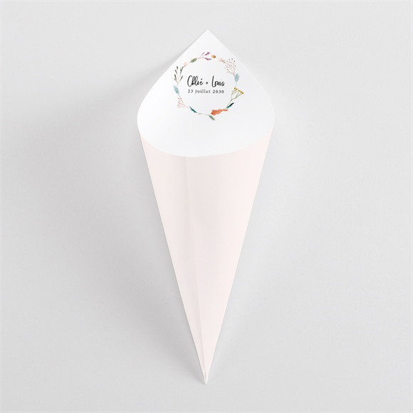 Cornet confettis mariage Art Champêtre réf.N54118
