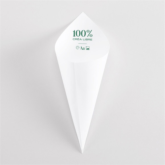 Cornet confettis mariage Création vierge pliée réf.N54122