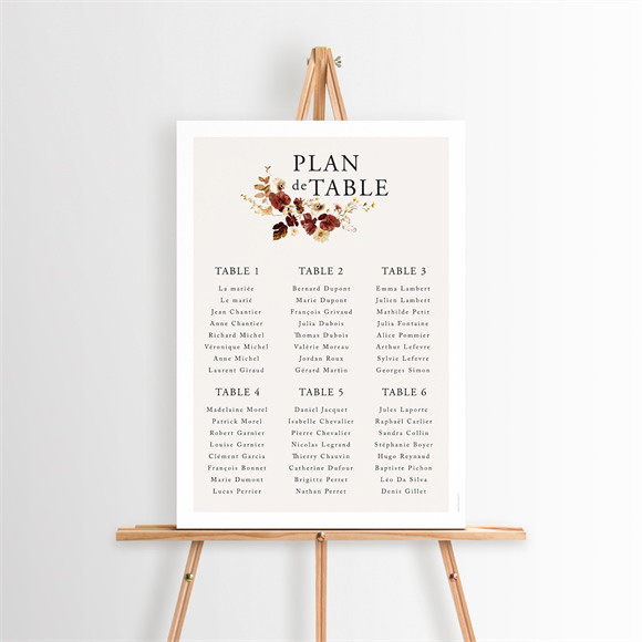 Plan de table mariage En automne réf.N260354