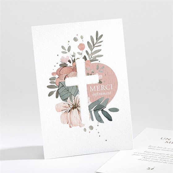 Remerciement décès douce clarté portrait