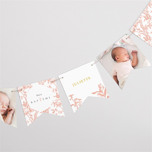 Guirlande baptême Motif gravure réf.N73120