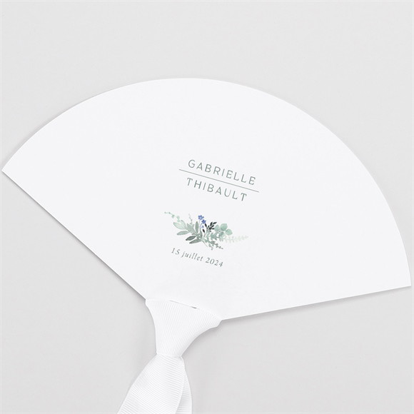 Eventail mariage Poésie d'Aquarelle programme réf.N55112