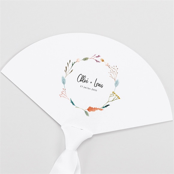 Eventail mariage Art Champêtre programme réf.N55113