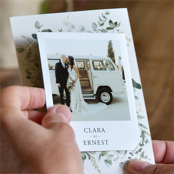 Remerciement mariage Tendre Murmure duo réf.N23110